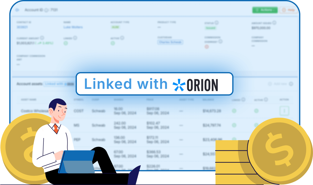 Orion accounts integration with LeadCenter